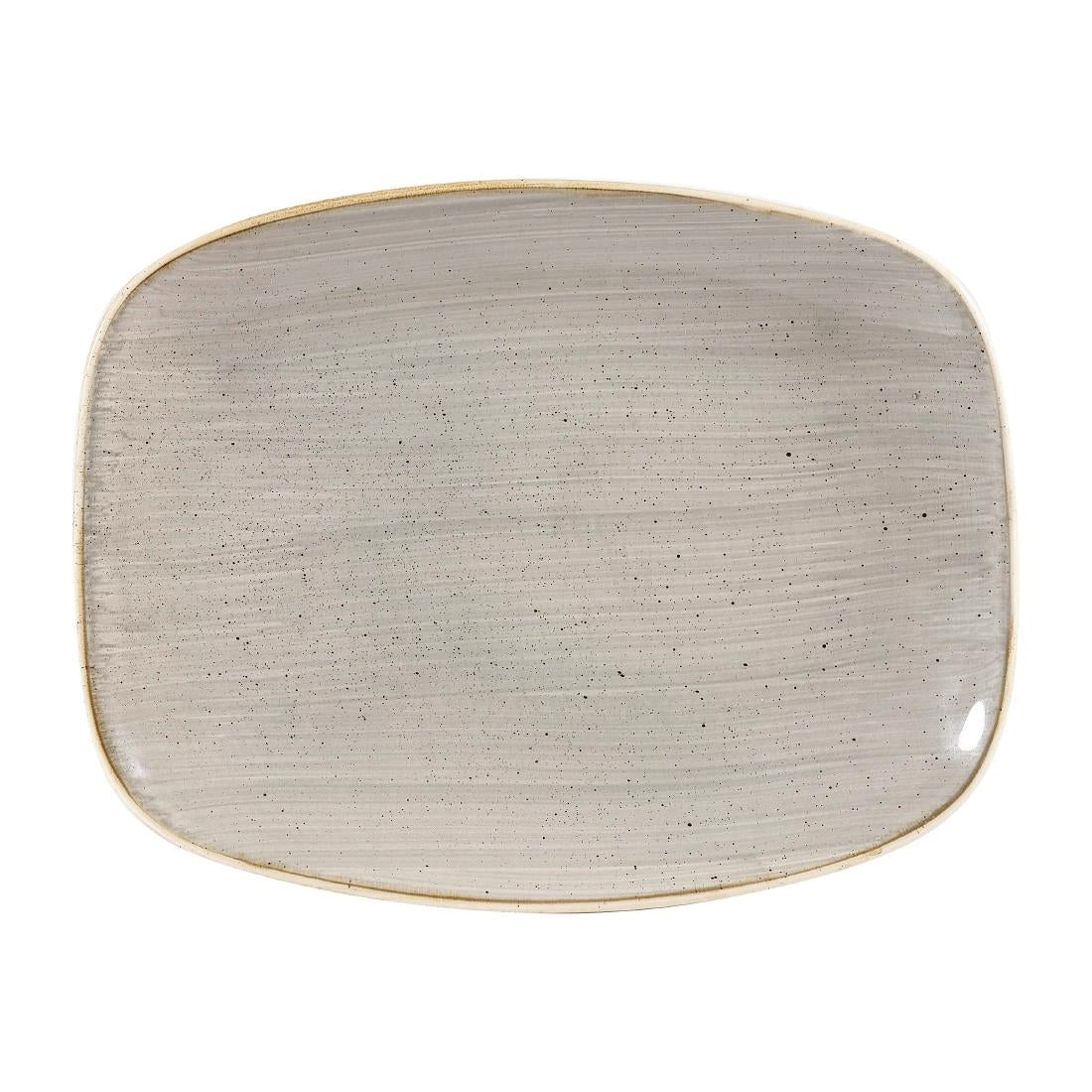 Churchill Stonecast Rectangular Plates Peppercorn Grey 202 x 261mm - DW332 Plates Churchill
