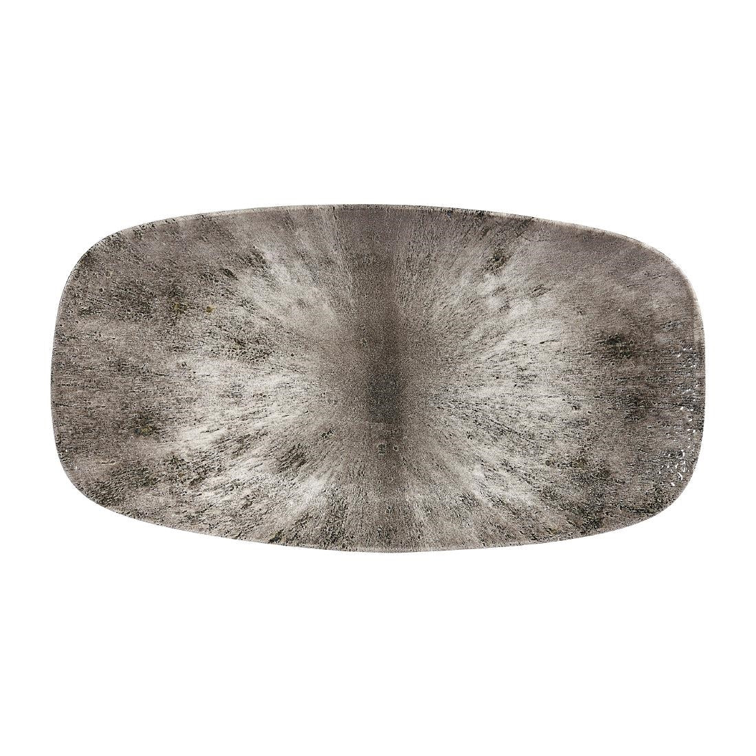 Churchill Studio Prints Stone Rectangular Plates Quartz Black 189 x 355mm (Pack of 6) - DW393 Plates Churchill