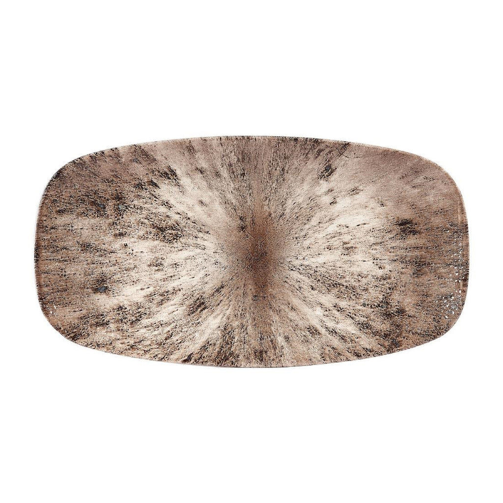 Churchill Studio Prints Stone Rectangular Plates Zircon Brown 189 x 355mm - DW395 Plates Churchill