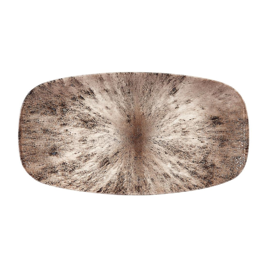 Churchill Studio Prints Stone Rectangular Plates Zircon Brown 189 x 355mm - DW395 Plates Churchill