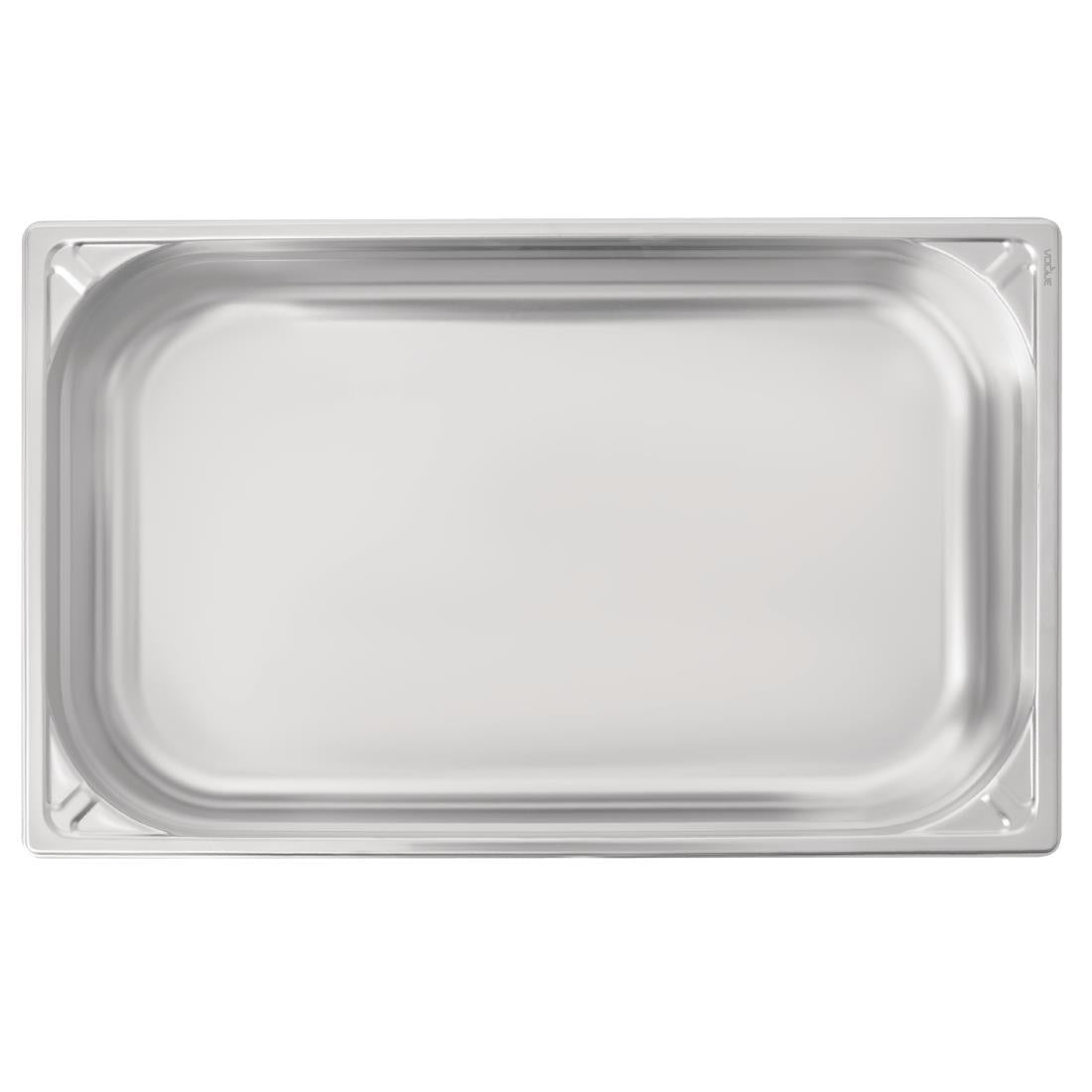 Vogue Heavy Duty Stainless Steel 1/1 Gastronorm Tray 100mm - DW434 Vogue