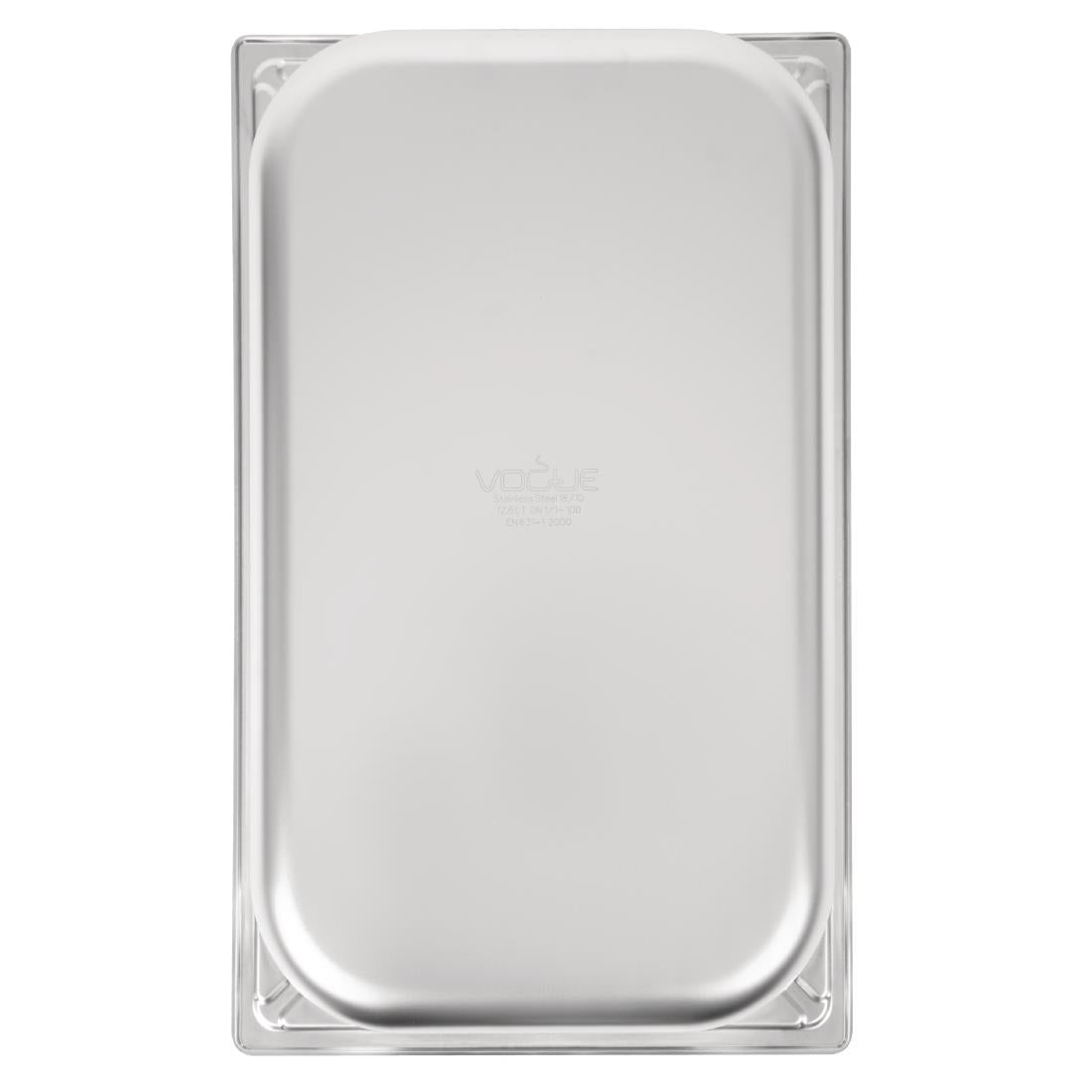 Vogue Heavy Duty Stainless Steel 1/1 Gastronorm Tray 100mm - DW434 Vogue