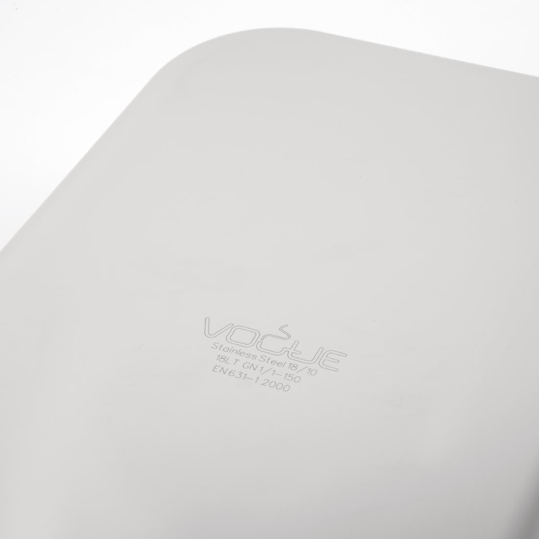 Vogue Heavy Duty Stainless Steel 1/1 Gastronorm Tray 150mm - DW435 Vogue