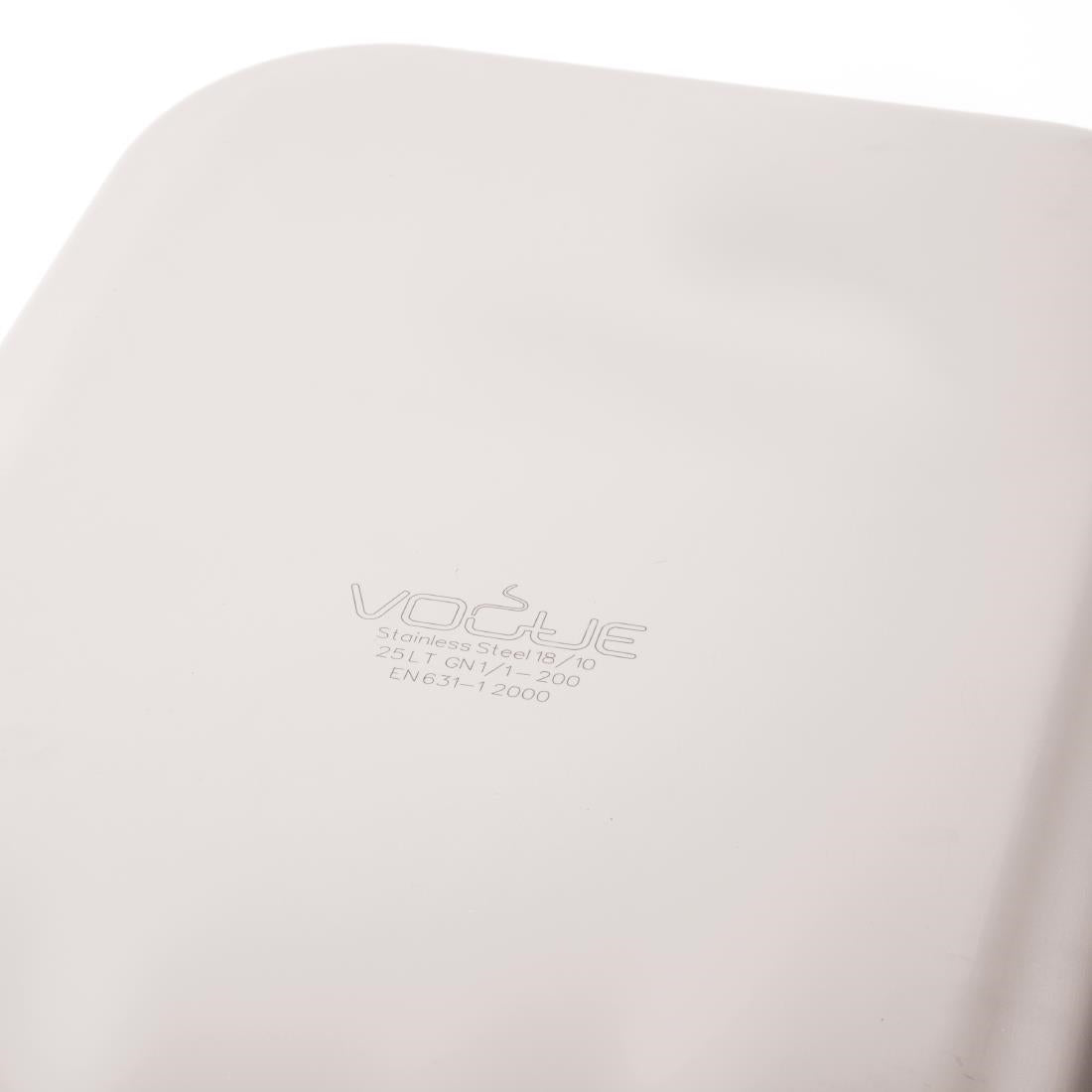 Vogue Heavy Duty Stainless Steel 1/1 Gastronorm Tray 200mm - DW436 Vogue