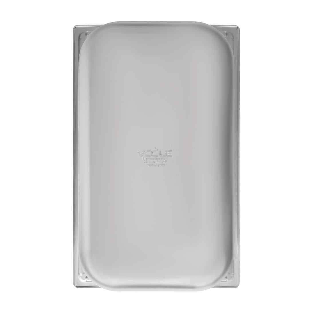 Vogue Heavy Duty Stainless Steel 1/1 Gastronorm Tray 200mm - DW436 Vogue