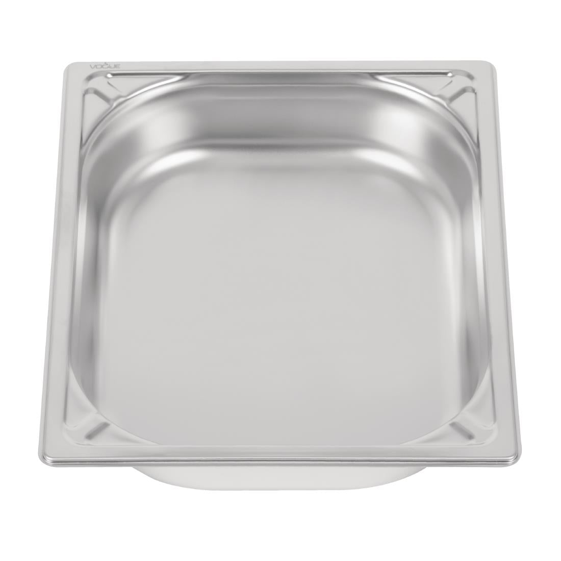 Vogue Heavy Duty Stainless Steel 1/2 Gastronorm Tray 65mm - DW438 Vogue