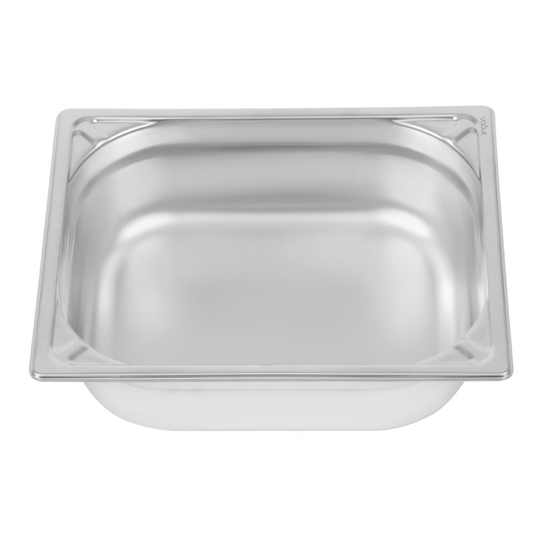 Vogue Heavy Duty Stainless Steel 1/2 Gastronorm Tray 100mm - DW439 Vogue