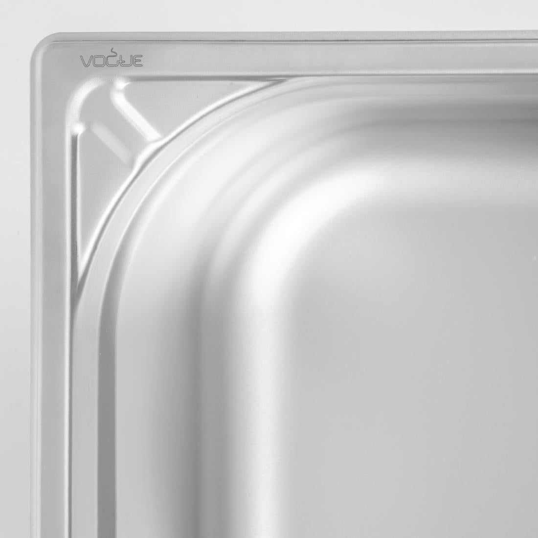 Vogue Heavy Duty Stainless Steel 1/2 Gastronorm Tray 150mm - DW440 Vogue