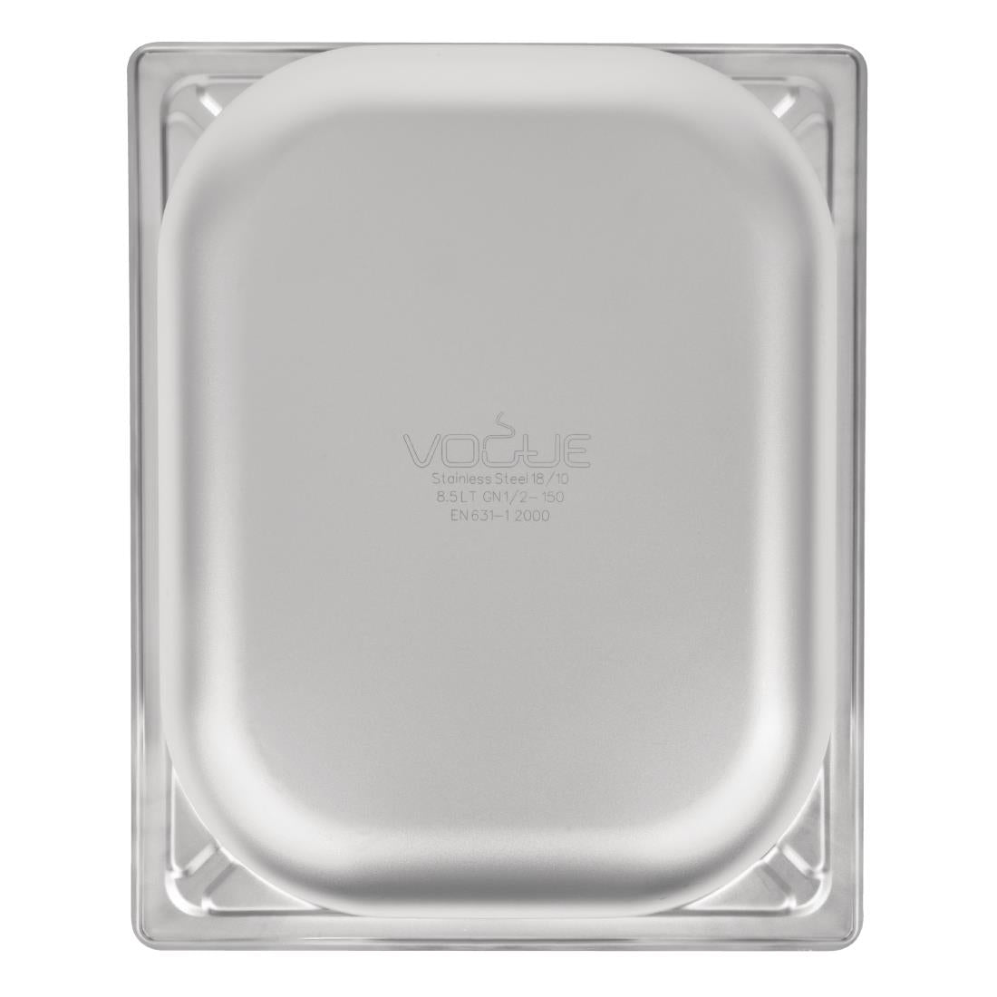 Vogue Heavy Duty Stainless Steel 1/2 Gastronorm Tray 150mm - DW440 Vogue