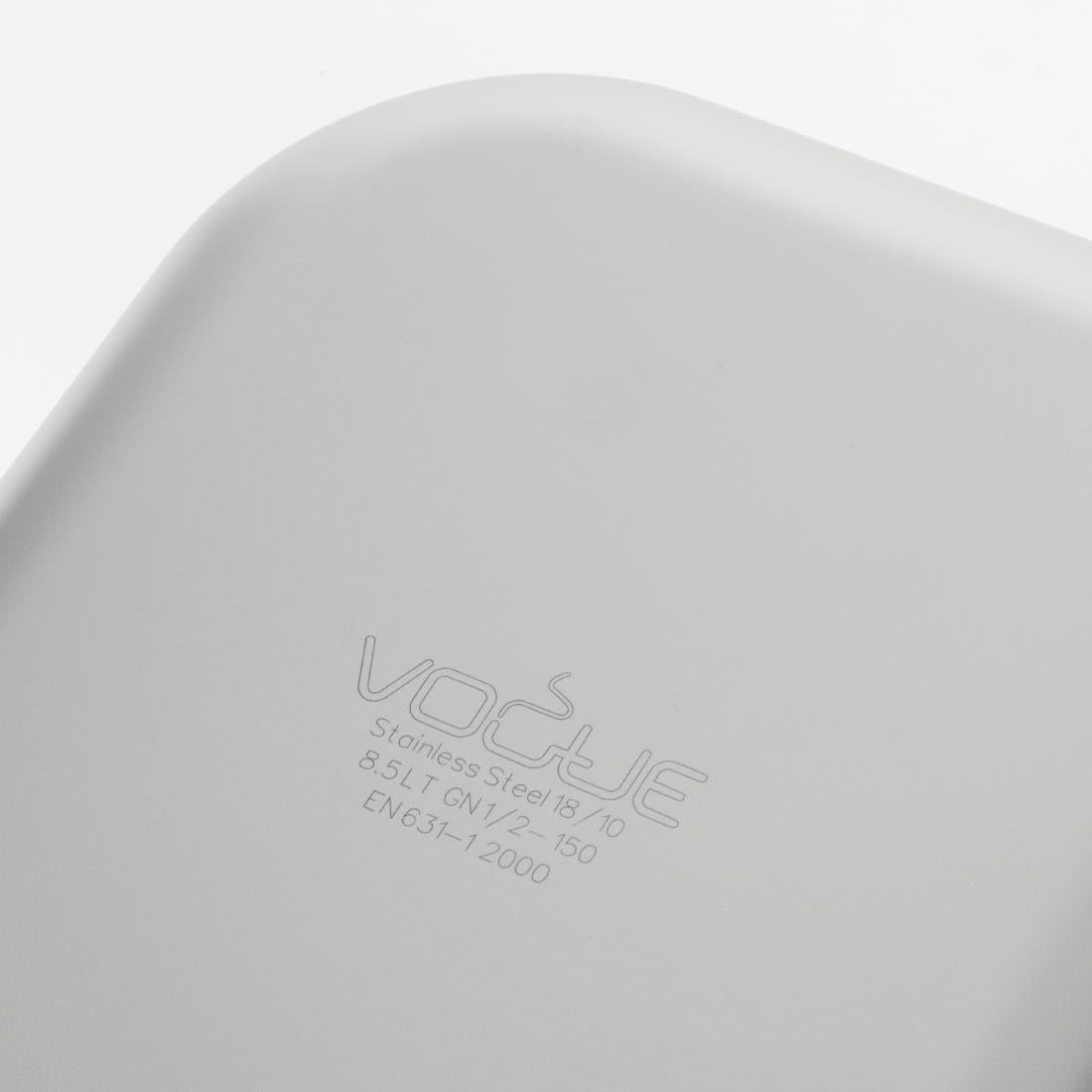 Vogue Heavy Duty Stainless Steel 1/2 Gastronorm Tray 150mm - DW440 Vogue