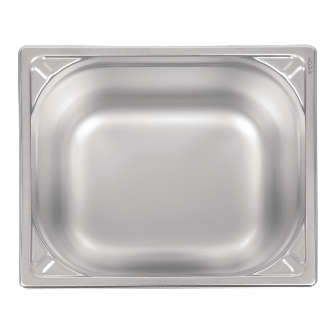 Vogue Heavy Duty Stainless Steel 1/2 Gastronorm Tray 200mm - DW441 Vogue