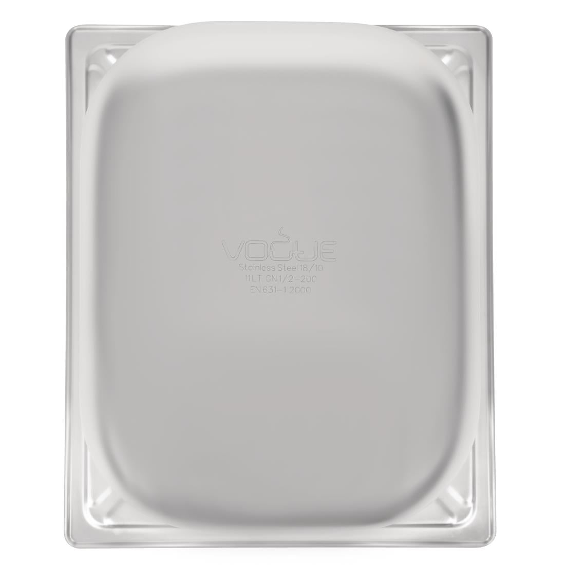 Vogue Heavy Duty Stainless Steel 1/2 Gastronorm Tray 200mm - DW441 Vogue