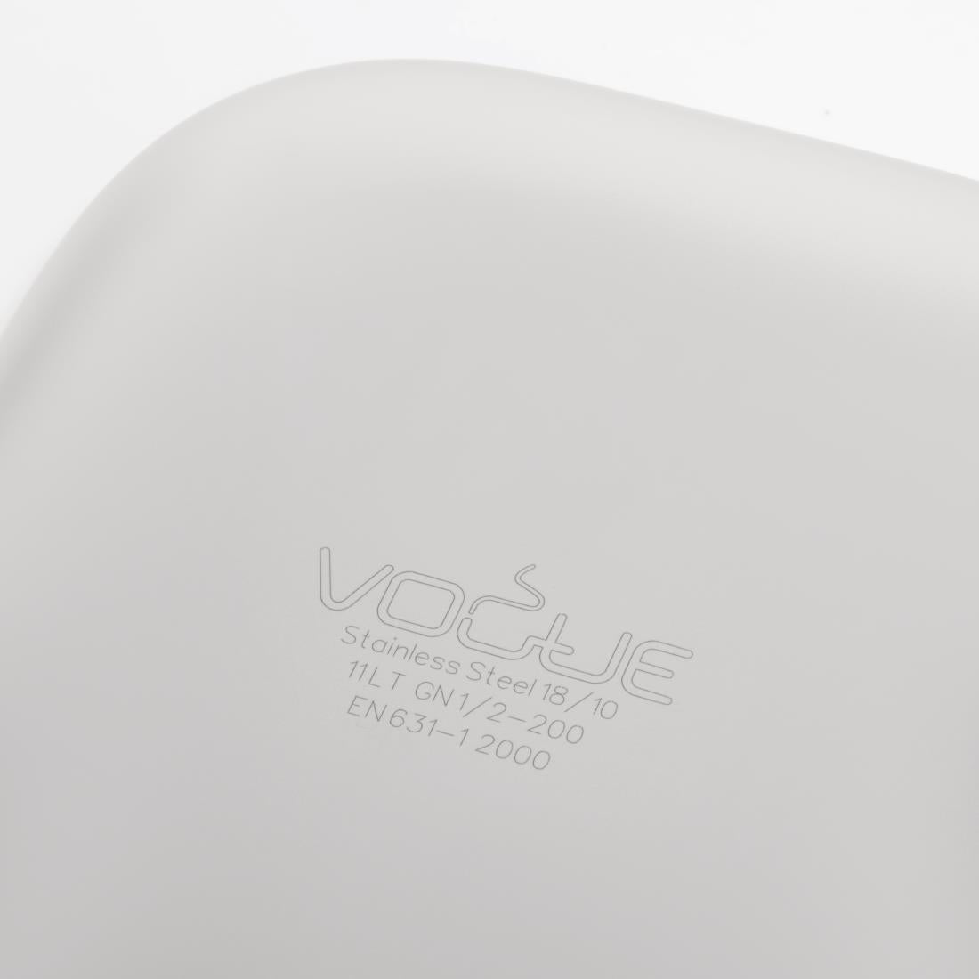 Vogue Heavy Duty Stainless Steel 1/2 Gastronorm Tray 200mm - DW441 Vogue
