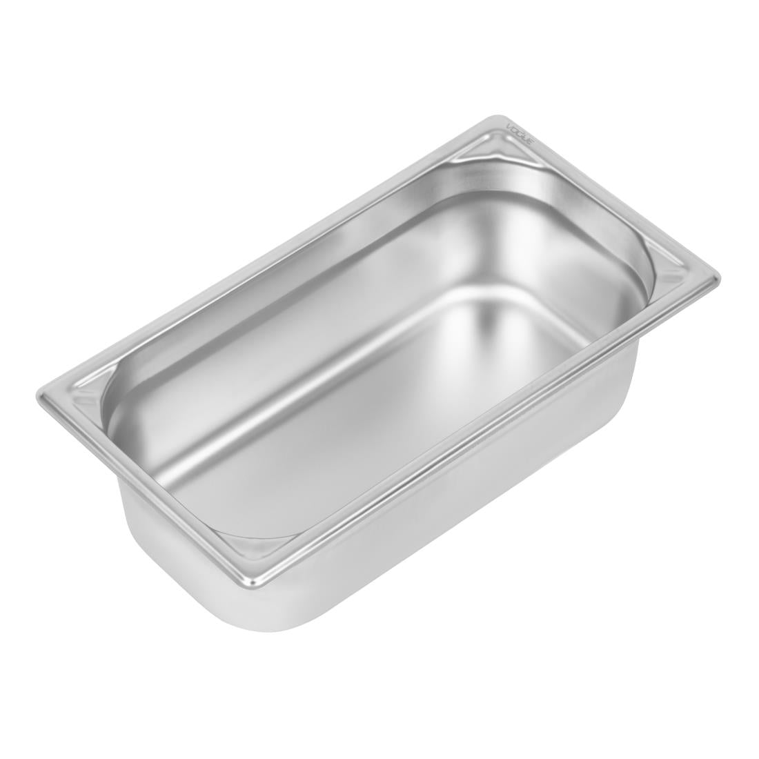 Vogue Heavy Duty Stainless Steel 1/3 Gastronorm Tray 100mm - DW443 Vogue