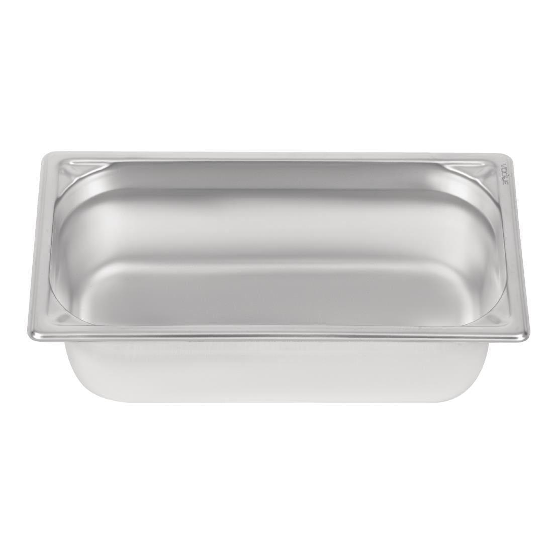 Vogue Heavy Duty Stainless Steel 1/3 Gastronorm Tray 100mm - DW443 Vogue