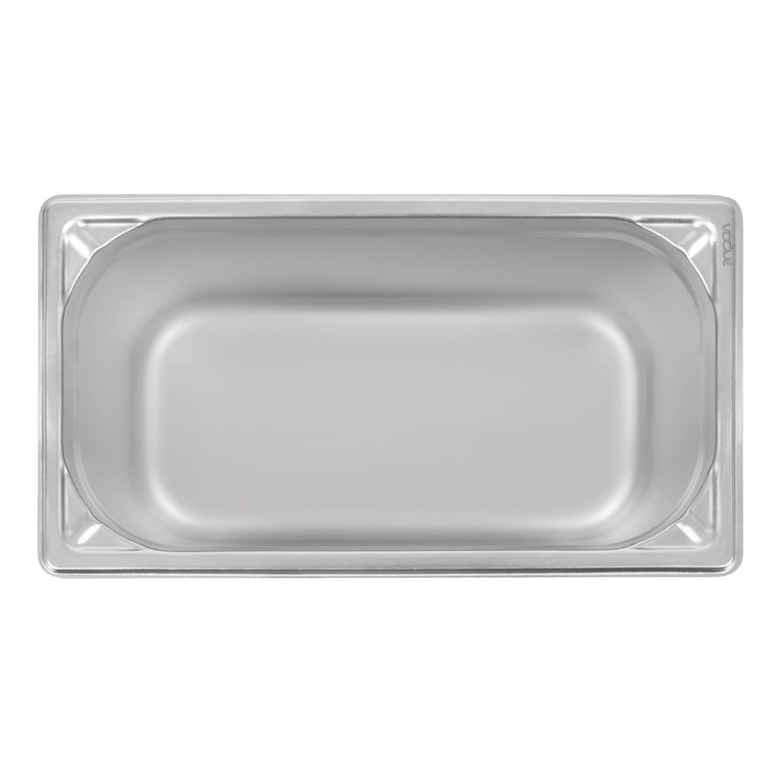 Vogue Heavy Duty Stainless Steel 1/3 Gastronorm Tray 200mm - DW445 Vogue