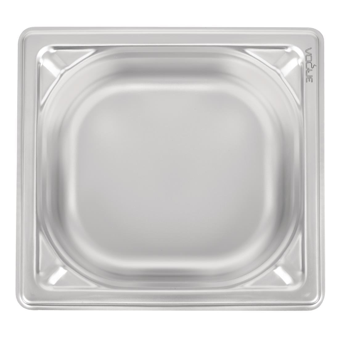 Vogue Heavy Duty Stainless Steel 1/6 Gastronorm Tray 65mm - DW449 Vogue
