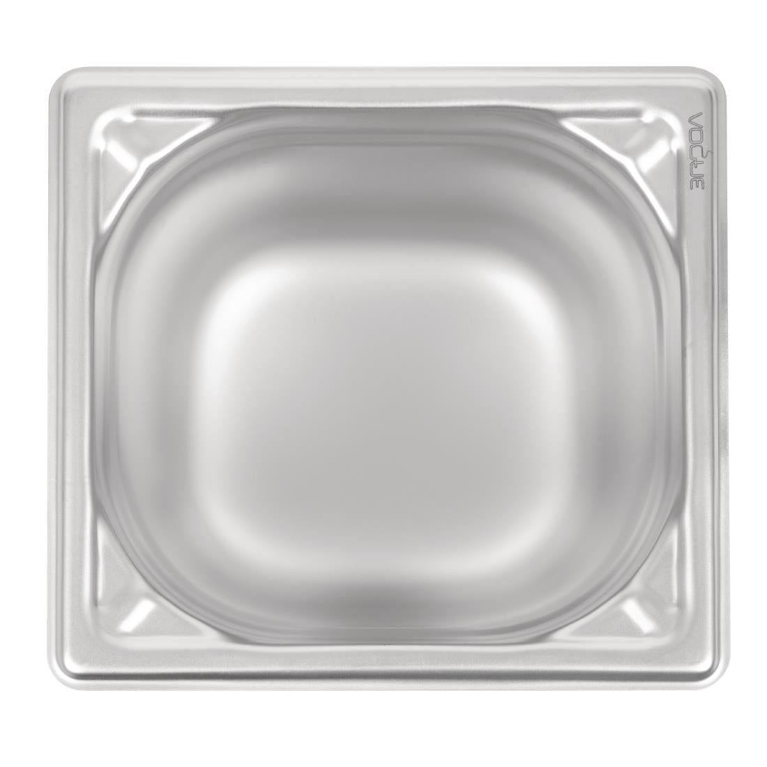Vogue Heavy Duty Stainless Steel 1/6 Gastronorm Tray 150mm - DW451 Vogue