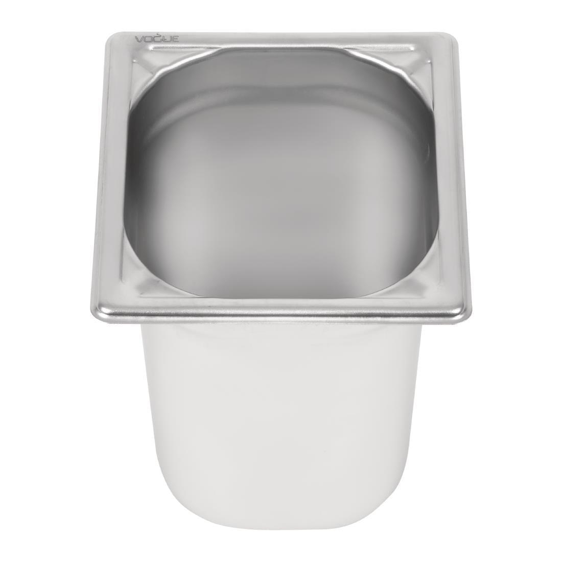 Vogue Heavy Duty Stainless Steel 1/6 Gastronorm Tray 200mm - DW452 Vogue