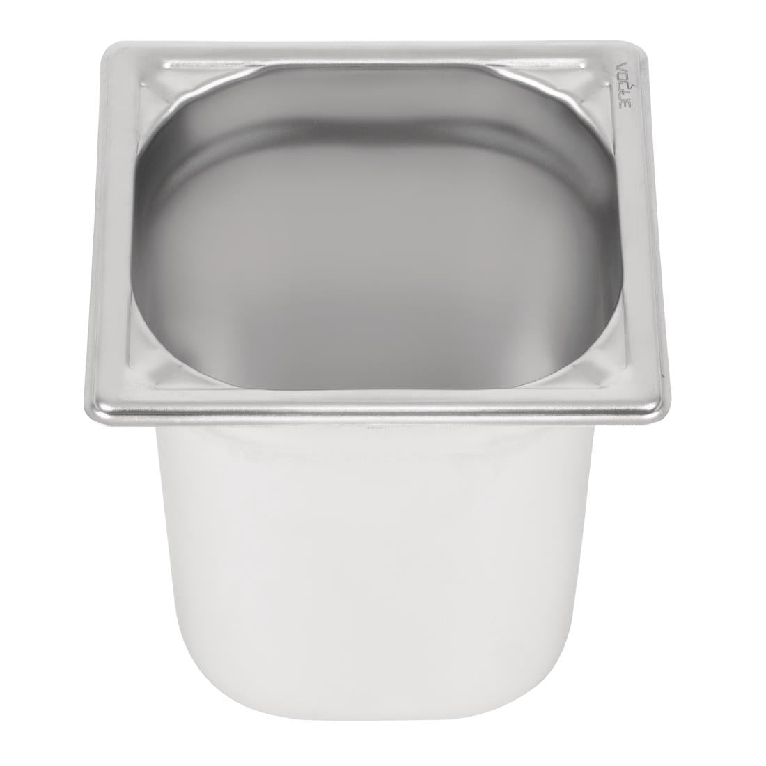 Vogue Heavy Duty Stainless Steel 1/6 Gastronorm Tray 200mm - DW452 Vogue