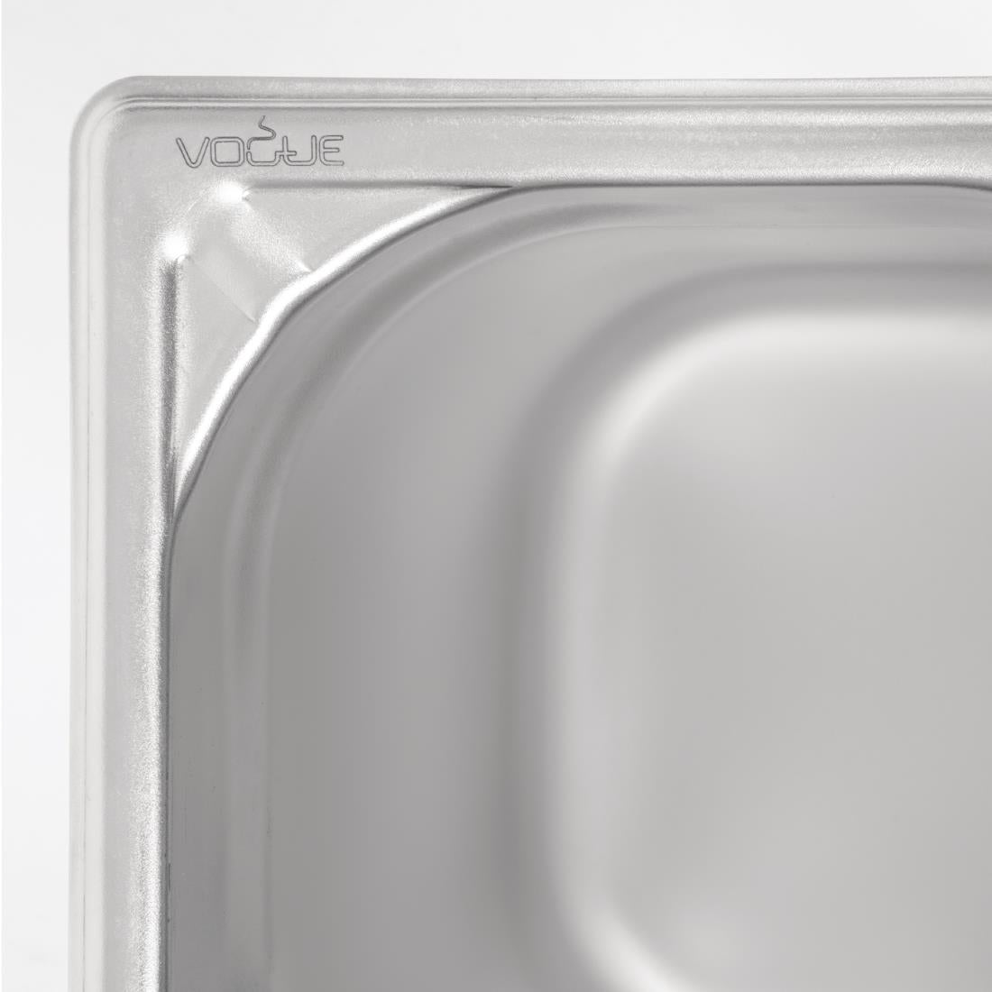 Vogue Heavy Duty Stainless Steel 1/6 Gastronorm Tray 200mm - DW452 Vogue