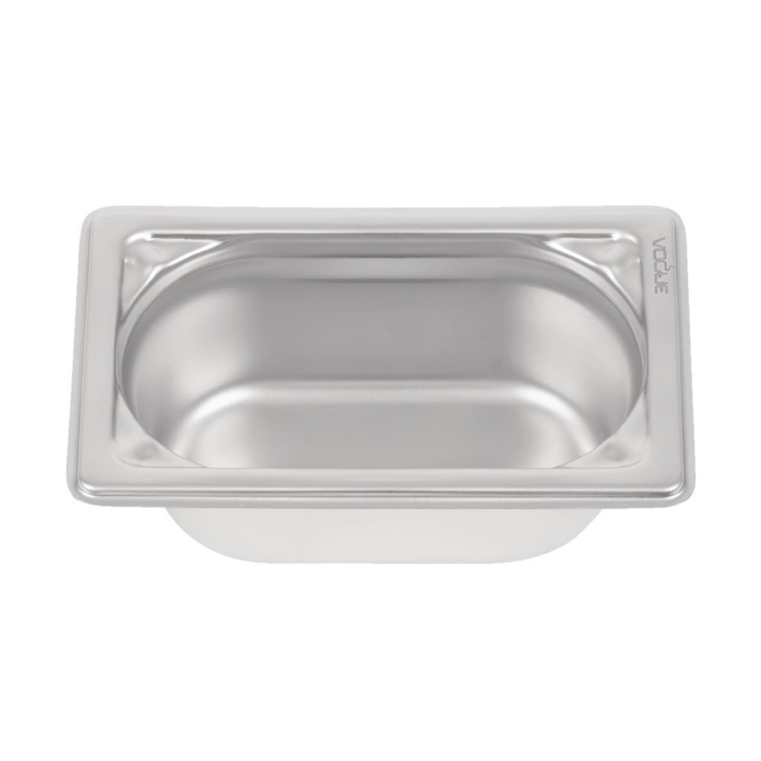 Vogue Heavy Duty Stainless Steel 1/9 Gastronorm Tray 65mm - DW453 Vogue
