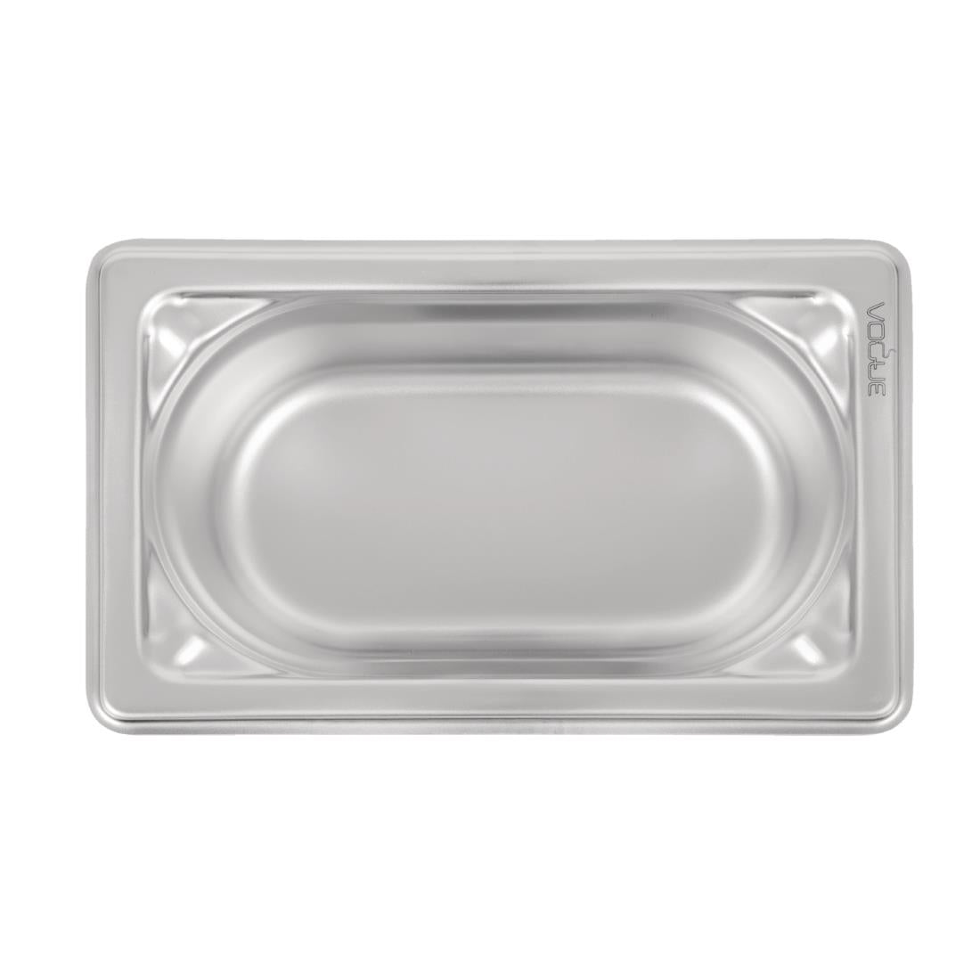Vogue Heavy Duty Stainless Steel 1/9 Gastronorm Tray 65mm - DW453 Vogue