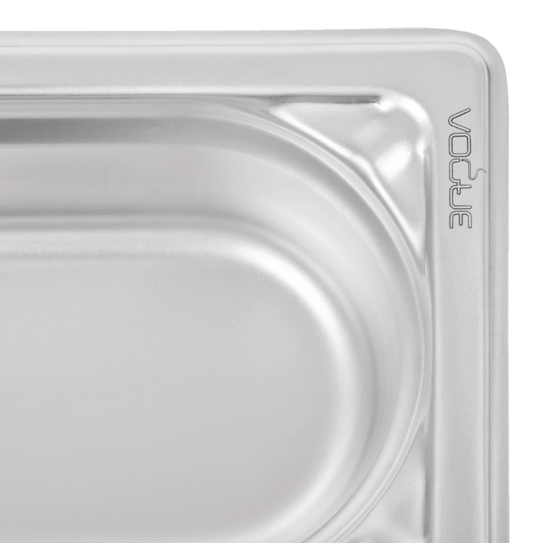 Vogue Heavy Duty Stainless Steel 1/9 Gastronorm Tray 65mm - DW453 Vogue