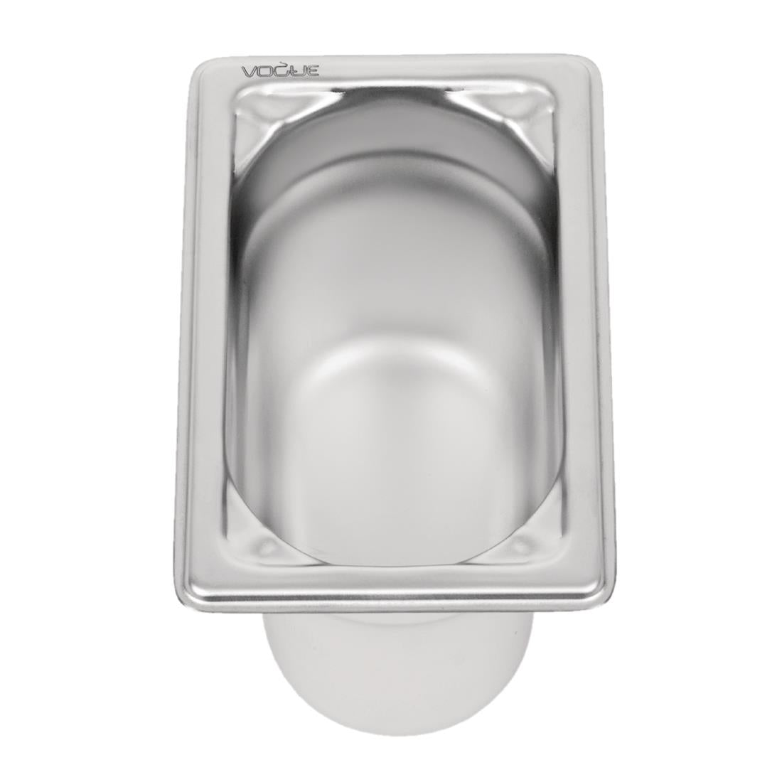 Vogue Heavy Duty Stainless Steel 1/9 Gastronorm Tray 100mm - DW454 Vogue