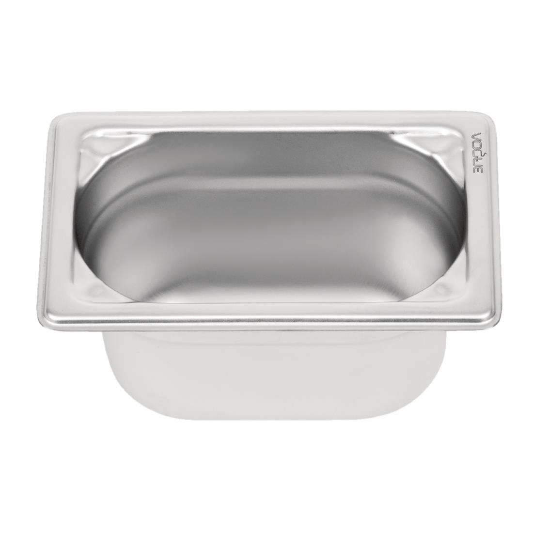 Vogue Heavy Duty Stainless Steel 1/9 Gastronorm Tray 100mm - DW454 Vogue