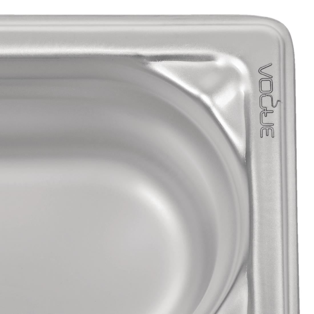 Vogue Heavy Duty Stainless Steel 1/9 Gastronorm Tray 100mm - DW454 Vogue