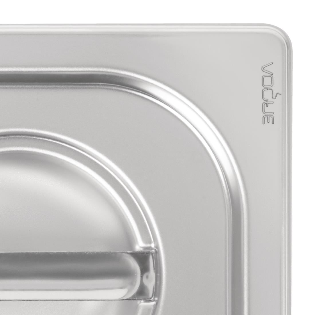 Vogue Heavy Duty Stainless Steel 1/6 Gastronorm Tray Lid - DW459 Vogue