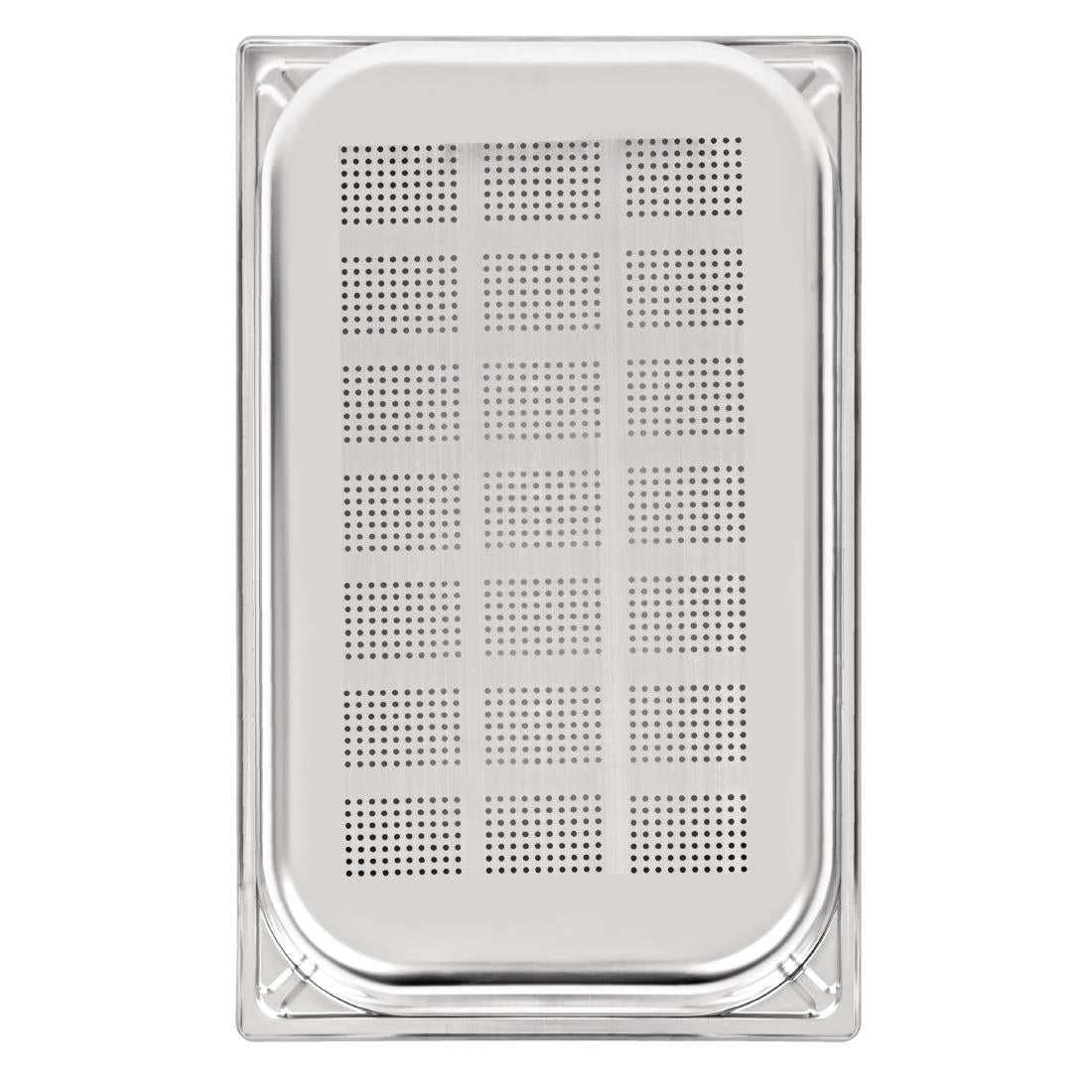 Vogue Heavy Duty Stainless Steel Perforated 1/1 Gastronorm Tray 65mm - DW461 Vogue