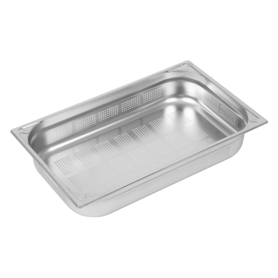 Vogue Heavy Duty Stainless Steel Perforated 1/1 Gastronorm Tray 100mm - DW462 Vogue