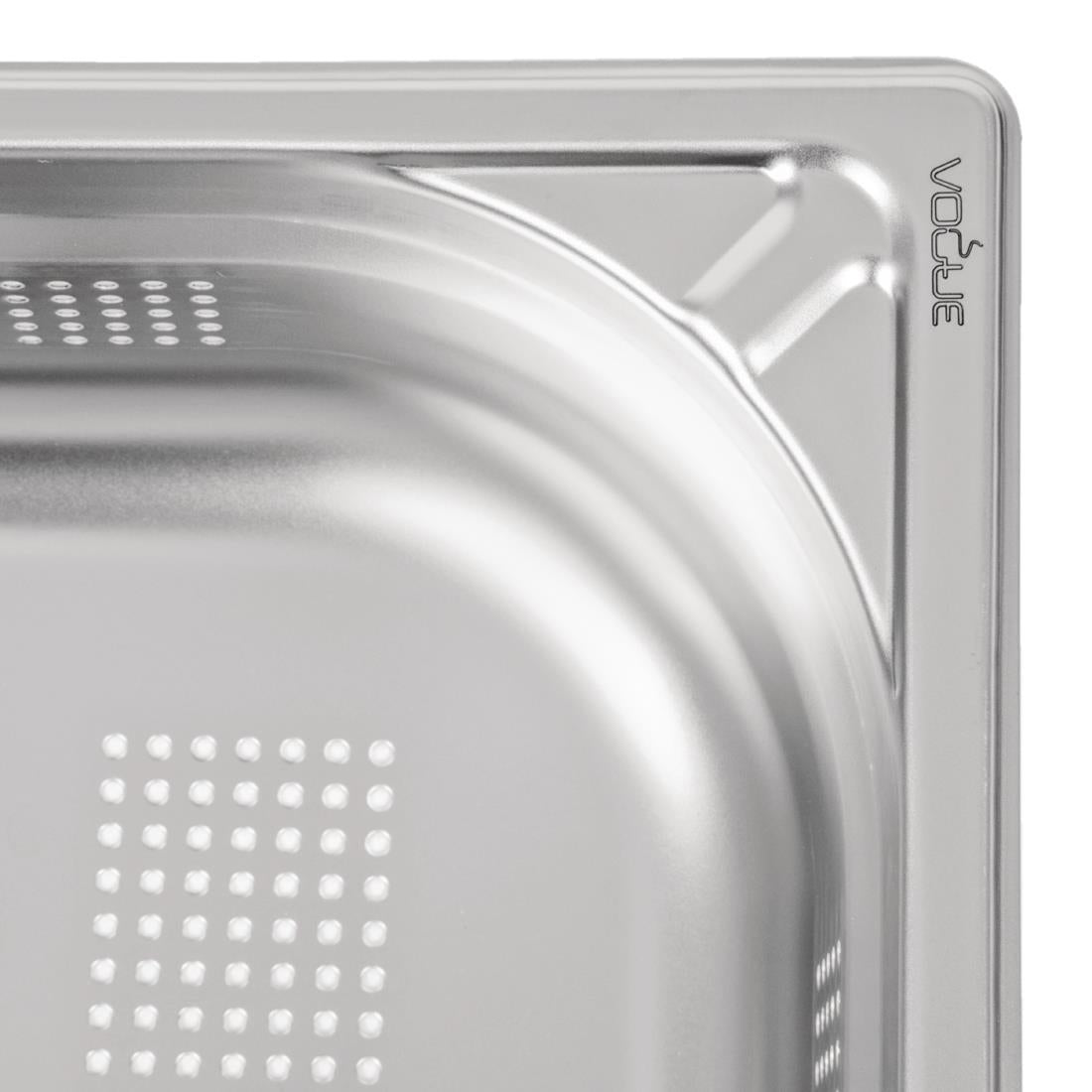 Vogue Heavy Duty Stainless Steel Perforated 1/1 Gastronorm Tray 100mm - DW462 Vogue