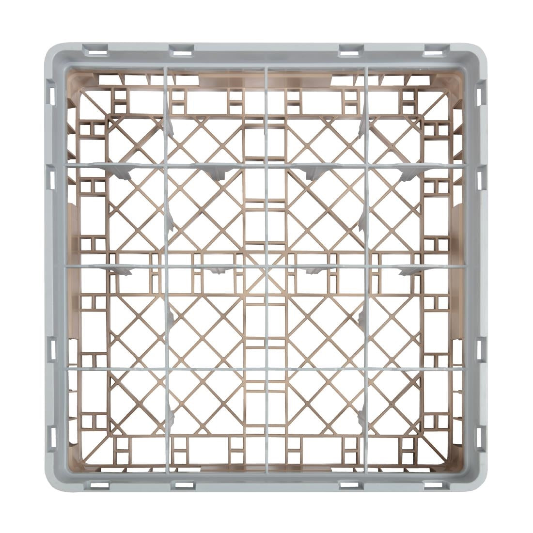 Cambro Camrack Beige 16 Compartments Max Glass Height 92mm - DW550 Cambro