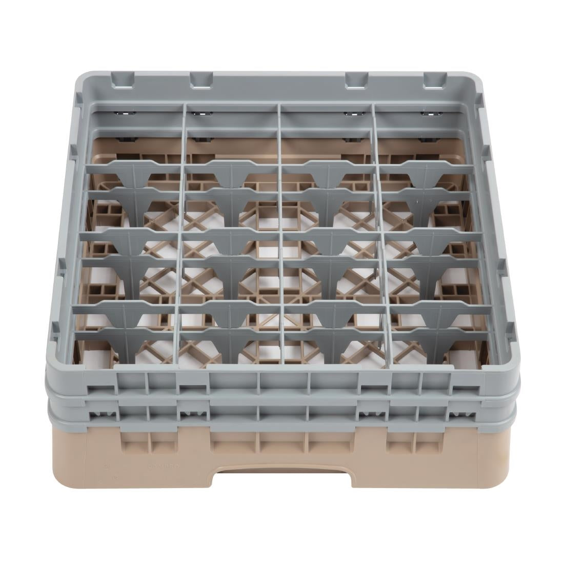 Cambro Camrack Beige 16 Compartments Max Glass Height 133mm - DW551 Cambro