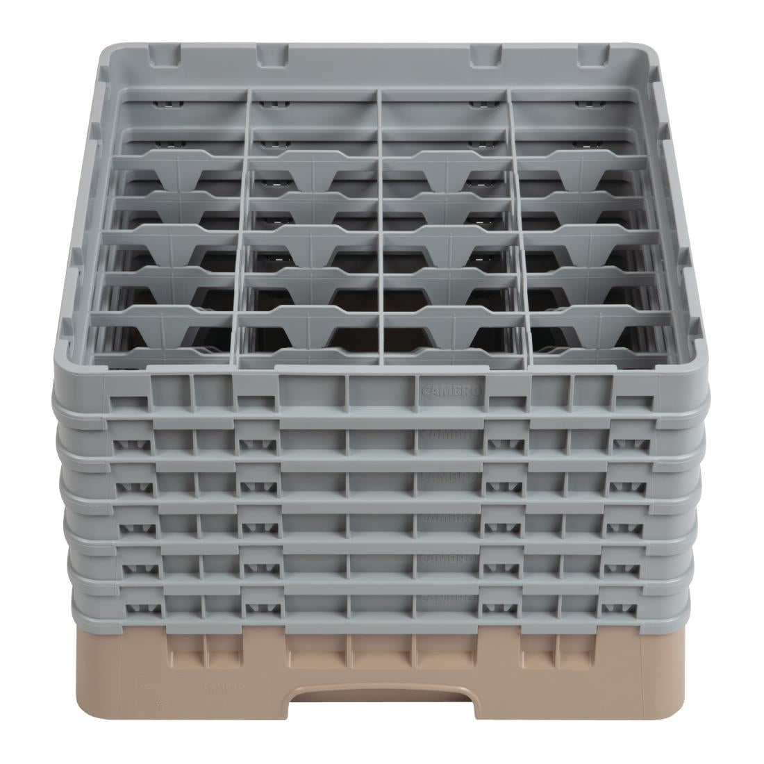 Cambro Camrack Beige 16 Compartments Max Glass Height 298mm - DW553 Cambro