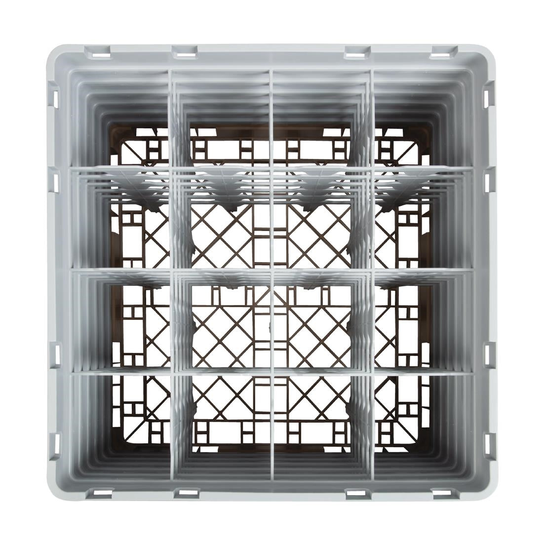 Cambro Camrack Beige 16 Compartments Max Glass Height 298mm - DW553 Cambro