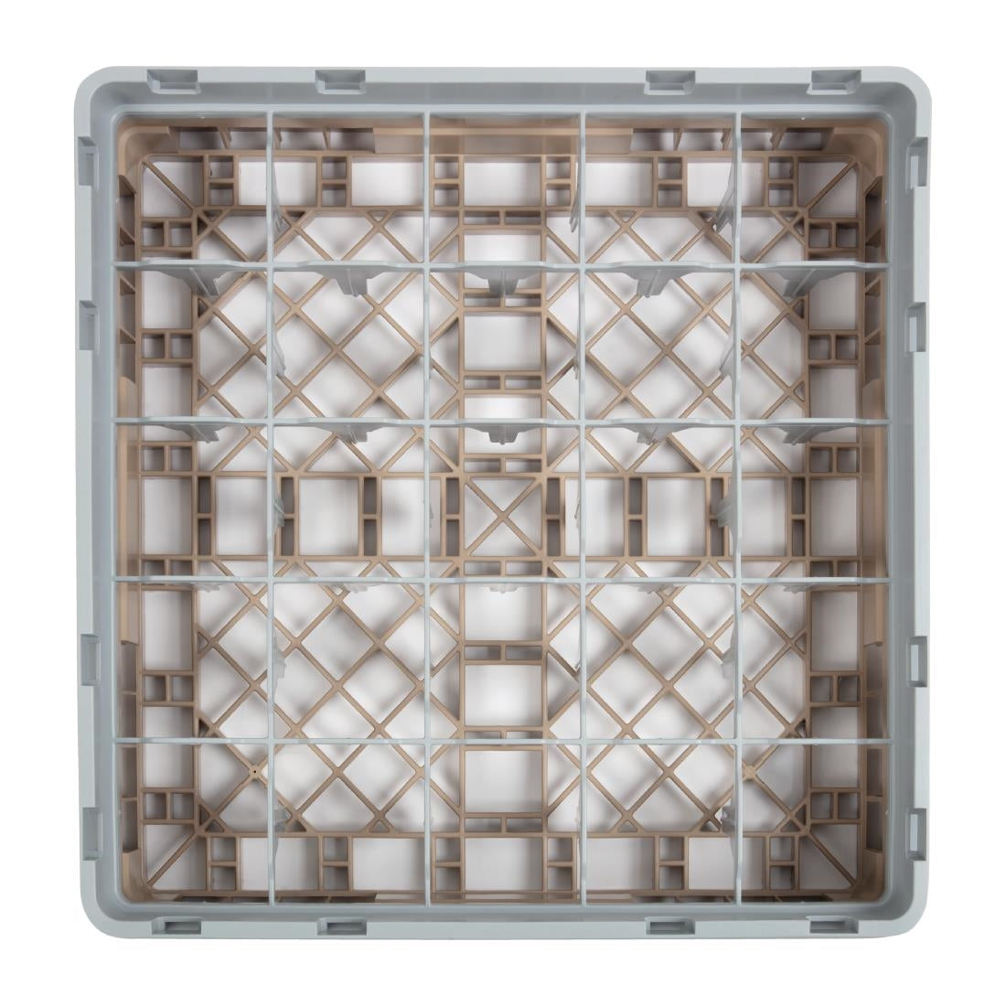 Cambro Camrack Beige 25 Compartments Max Glass Height 92mm - DW554 Cambro