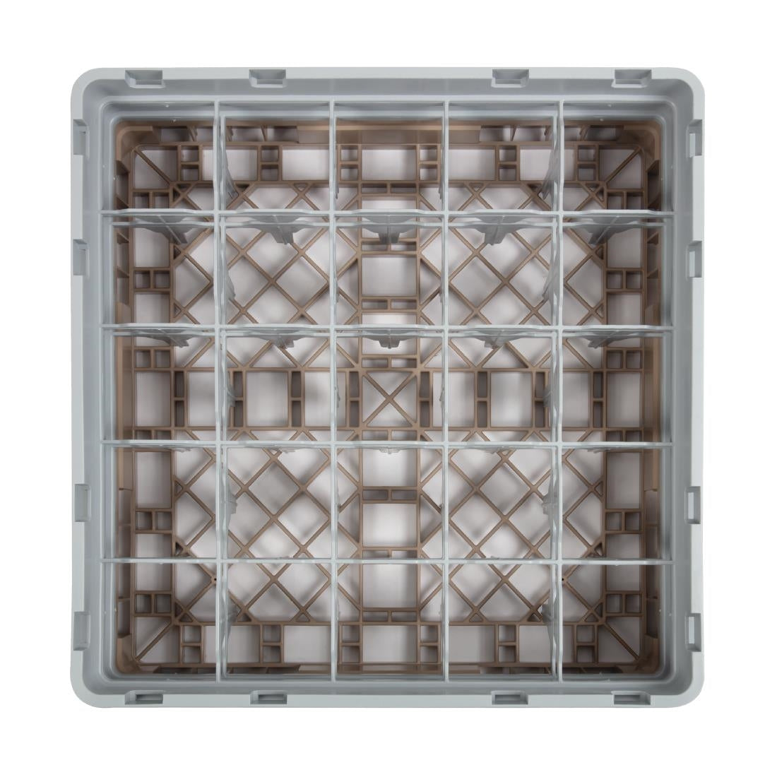 Cambro Camrack Beige 25 Compartments Max Glass Height 133mm - DW555 Cambro