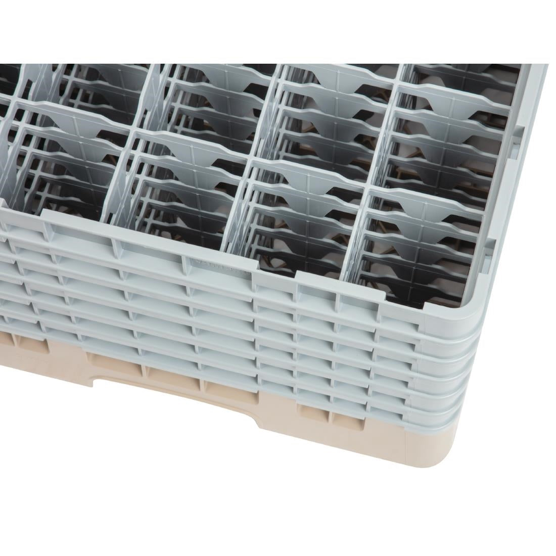 Cambro Camrack Beige 25 Compartments Max Glass Height 298mm - DW557 Cambro