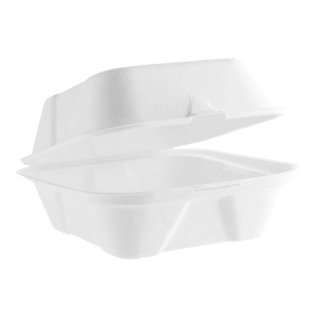 Vegware Compostable Bagasse Burger Boxes 152mm (Pack of 500) - DW625 Vegware