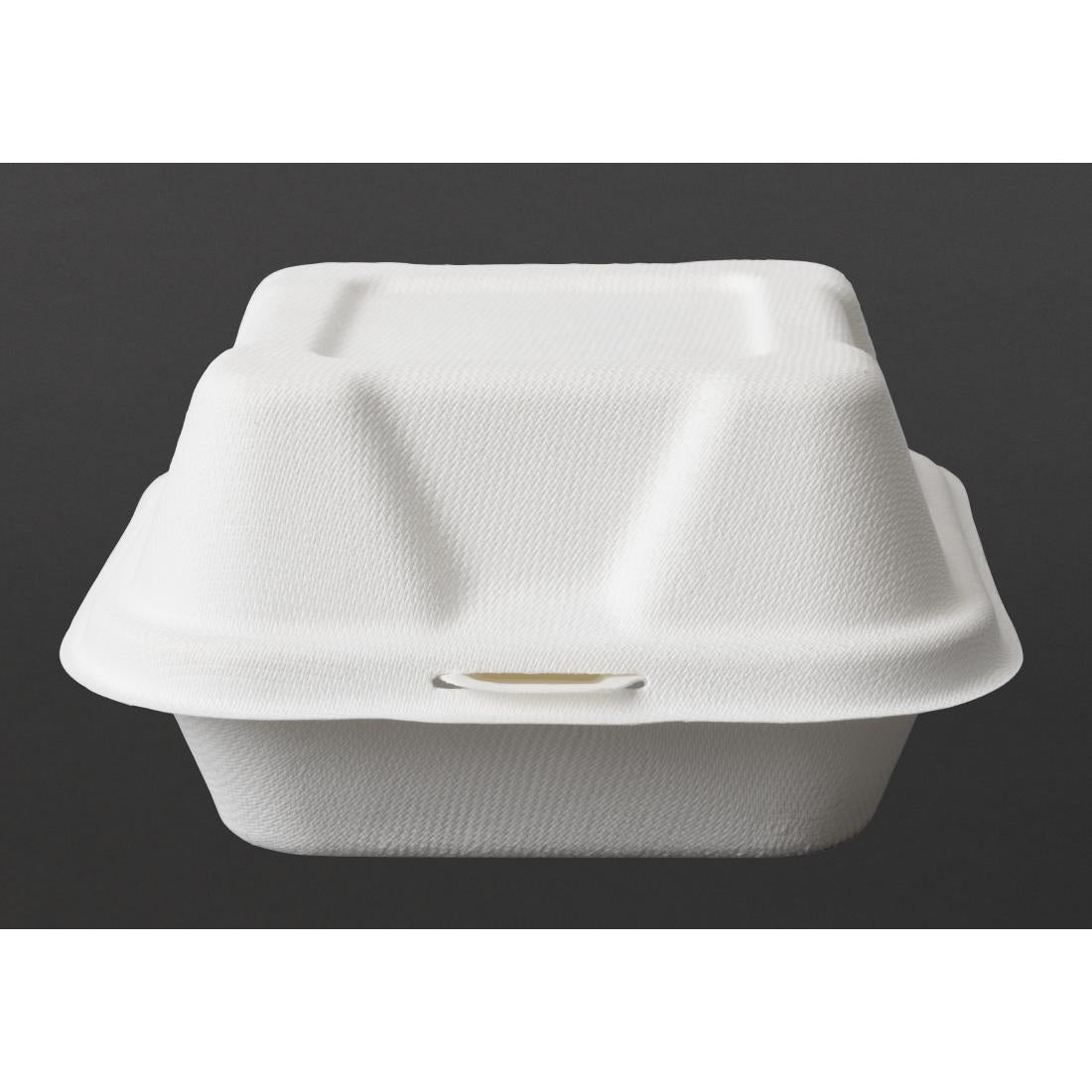Vegware Compostable Bagasse Burger Boxes 152mm (Pack of 500) - DW625 Vegware