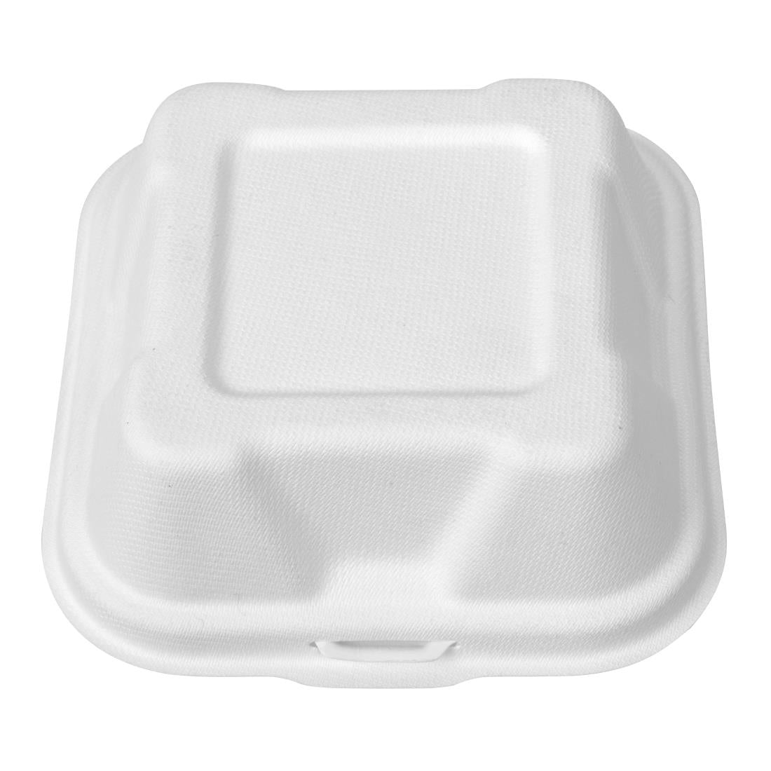 Vegware Compostable Bagasse Burger Boxes 152mm (Pack of 500) - DW625 Vegware