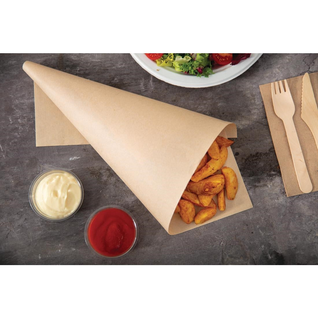 Vegware Compostable Unbleached Greaseproof Paper 380 x 275mm - DW631 Vegware