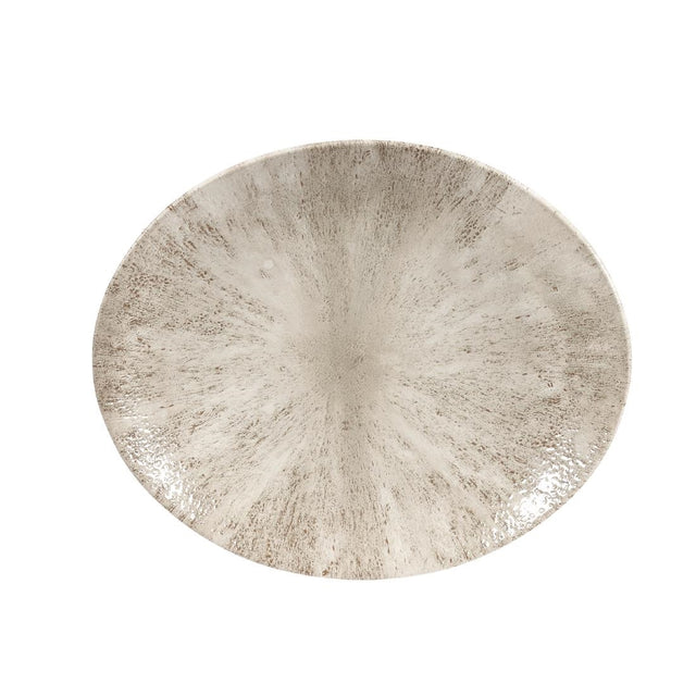 Churchill Studio Prints Stone Coupe Oval Plates Agate Grey 270mm (Pack of 12) - DW797 Plates Churchill