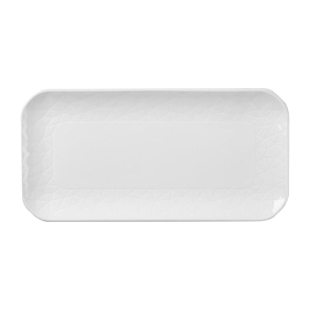 Churchill Alchemy Abstract White Shallow Oblong Tray 265mm (Pack of 6) - DX001 Churchill Alchemy Fine China Churchill