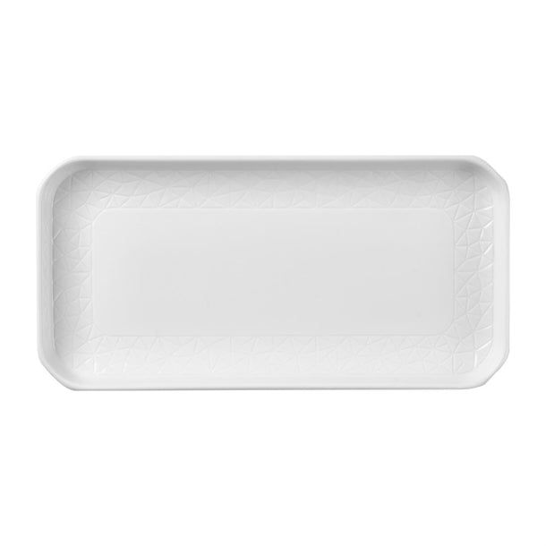 Churchill Alchemy Abstract White Deep Oblong Tray 300mm (Pack of 6) - DX004 Churchill Alchemy Fine China Churchill