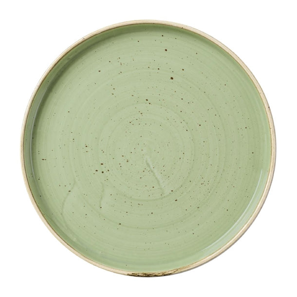 Churchill Stonecast Sage Green Walled Plate 210mm (Pack of 6) - DX017 Plates Churchill